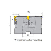 High feed milling XMR01 Kr: 11°-22° XMR01-050-A22-WP06-04 063/080/100/125/160-A27/B32/B40 - Makotools Industrial Supply Tools for Metal Cutting